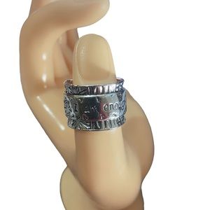 🆕 Chunky silver statement ring “I am enough”